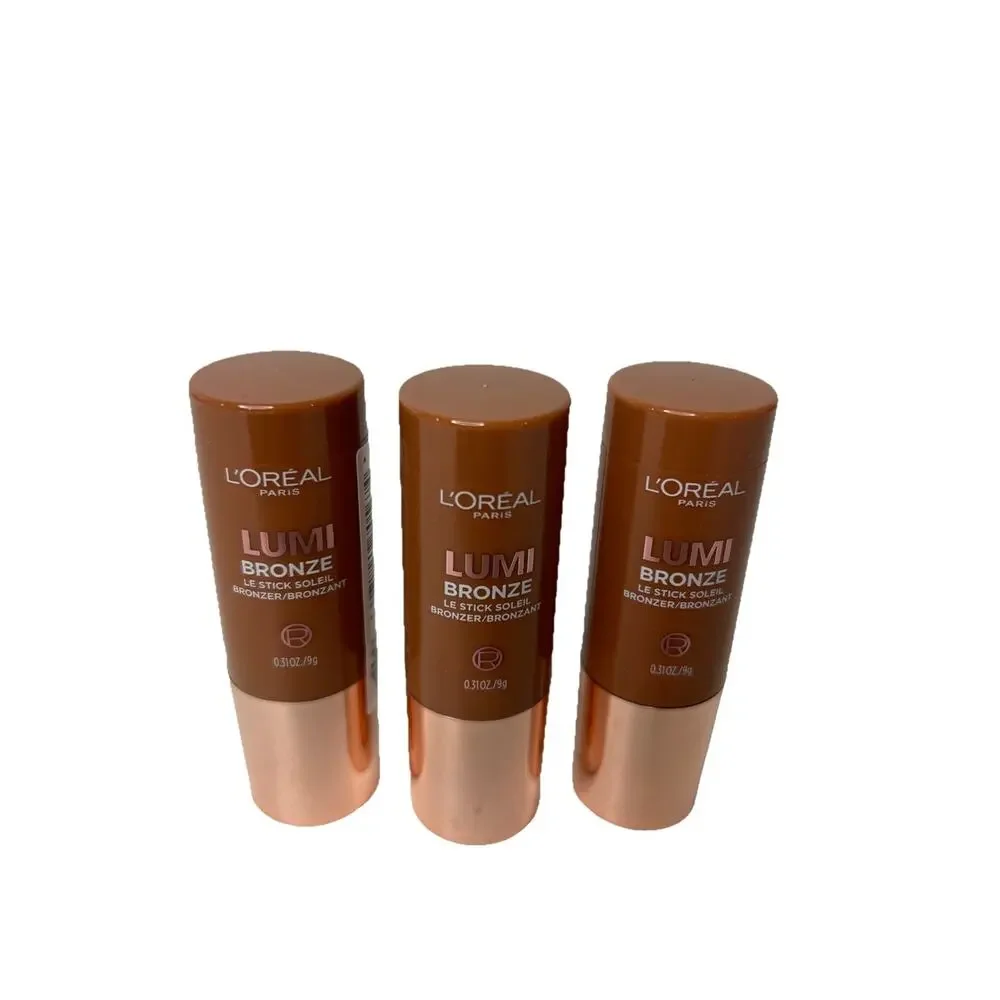 LOREAL LUMI BRONZE LE STICK SOLEIL .31 OZ TOASTED SUNLIGHT SUNKISSED ROSE 3 Pk